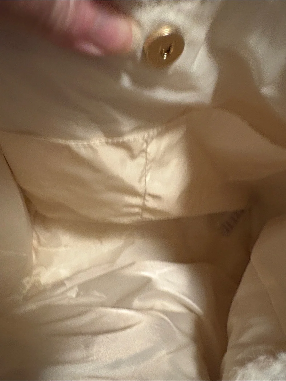 Victoria's Secret Cream Faux Fur Tote Bag